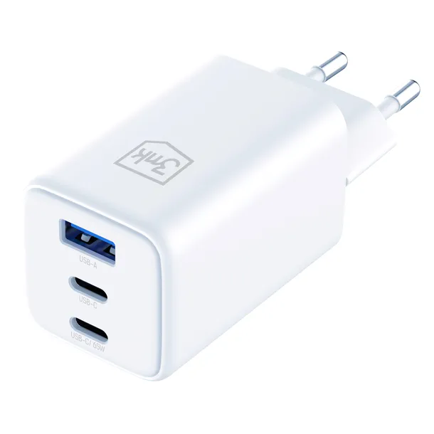 3mk-hyper-gan-ladowarka-65w-1xusb-a-2xusb-c-pd-pps-qc4-biala-stan-nowy