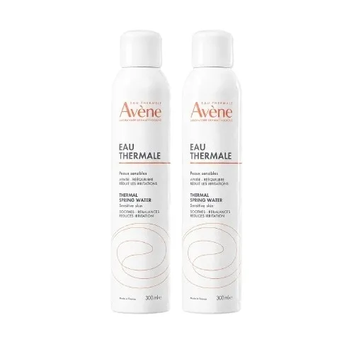 AVENE EAU THERMALE WODA TERMALNA W AEROZOLU ZESTAW 2x300 ML NA PODRAŻNIENIA