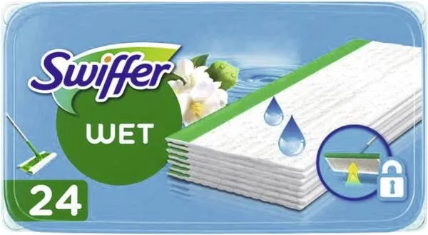 Swiffer Mokre Ściereczki Wkłady Do Mopa 24 sztuki Zapach Poranna Świeżość