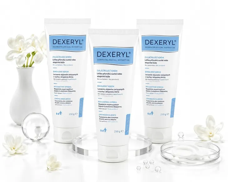 Dexeryl Krem Emolient 3 x 250 g Zestaw Nawilżający Do Skóry Suchej AZS