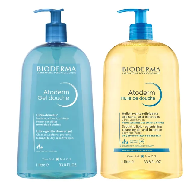 Bioderma Atoderm Huile OLEJEK DO KĄPIELI MYCIA POD PRYSZNIC NAWILŻAJĄCY 1L