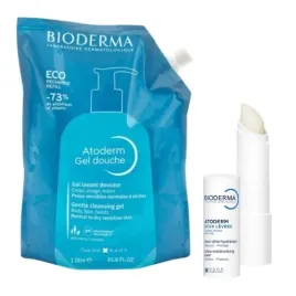bioderma-atoderm-gel-douche-eco-refill-1l-atoderm-stick-levres-4-g-zestaw