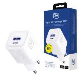 ladowarka-sieciowa-3mk-hyper-charger-33w-gan-usb-c-usb-a-biala