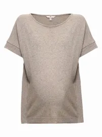 damska-bluzka-ciazowa-z-krotkim-rekawem-bezowa-bellybutton-maternity