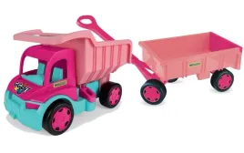 wader-65106-gigant-truck-wywrotka-z-przyczepa-zestaw-rozowy