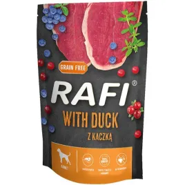 karma-mokra-dla-psa-rafi-z-kaczka-borowka-i-zurawina-05kg