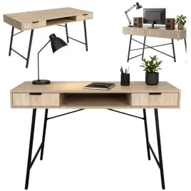 biurko-komputerowe-120-cm-2-szuflady-wneka-dab-sonoma-czarne-loft