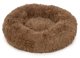 legowisko-dla-psa-i-kota-paczek-donut-shaggy-puszyste-okragle-bezowe