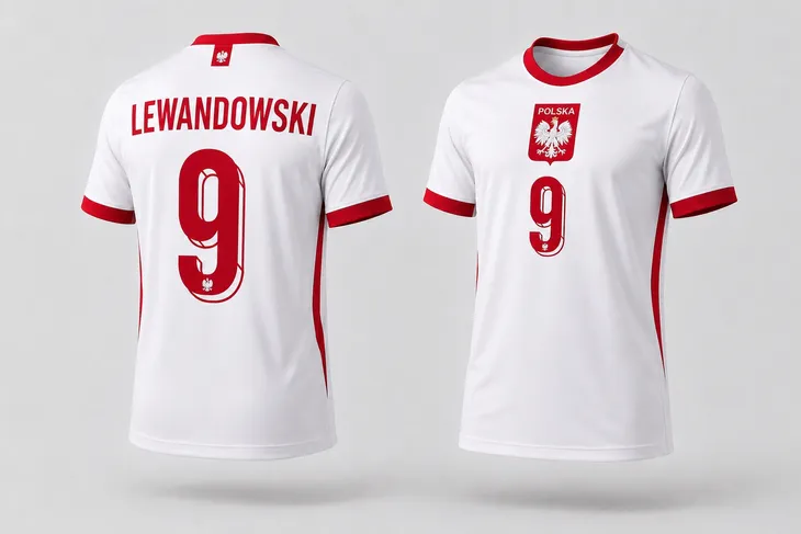 KOSZULKA PIŁKARSKA LEWANDOWSKI POLSKA rozm. L - 176 cm