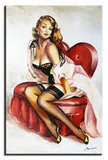obraz-na-plotnie-kobieta-retro-60x90cm