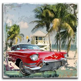 obraz-stare-auto-retro-100x100cm