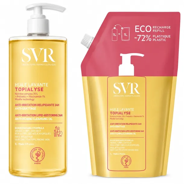 SVR Topialyse Huile Lavante Olejek Do Mycia Ciała 1000 ml + ZAPAS 1L
