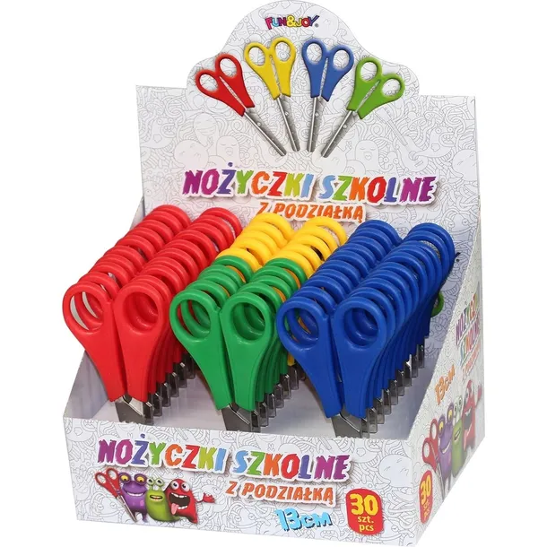 Nożyczki Fun&Joy z podziałką 13cm