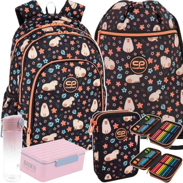 PLECAK CAPYBARA CP COOLPACK DZIEWCZĘCY SZKOLNY PATIO KOMPLET 5w1 KAPIBARA