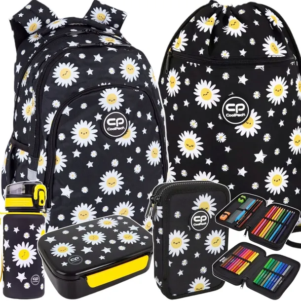 PLECAK KWIATY CP COOLPACK DZIEWCZĘCY SZKOLNY PATIO ZESTAW 5w1 KWIATOWY