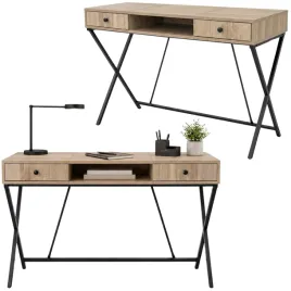 nowoczesne-biurko-komputerowe-120-cm-2-szuflady-wneka-czarne-dab-sonoma