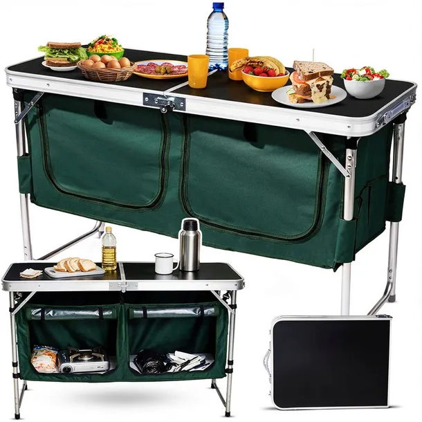 STÓŁ ROZKŁADANY SKŁADANY OGRODOWY CATERINGOWY TURYSTYCZNY BANKIETOWY 120 cm