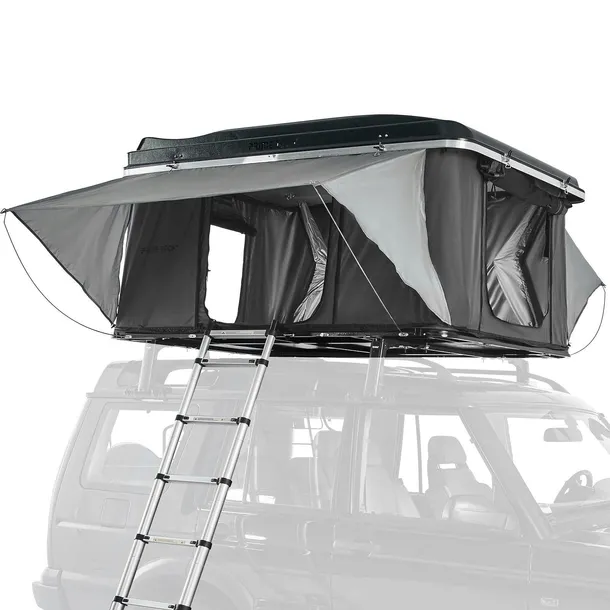 Aluminiowy Namiot Dachowy 215x140cm samochodowy PRIME TECH NEVADA Szary