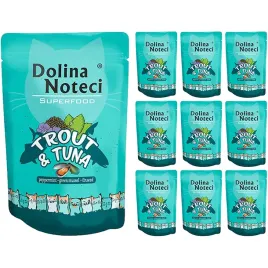 mokra-karma-dla-kota-dolina-noteci-superfood-pstrag-z-tunczykiem-10-x-85-g