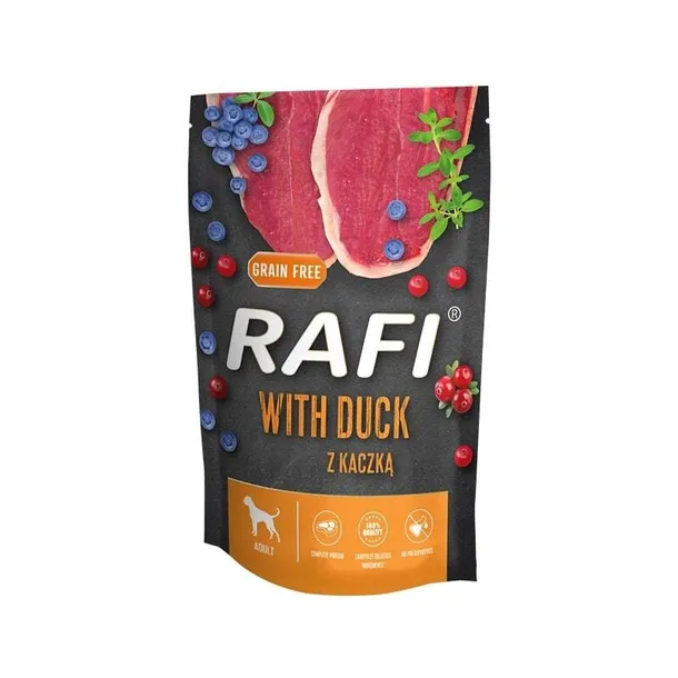 Rafi z kaczką, borówką i żurawiną dla psa 500 g
