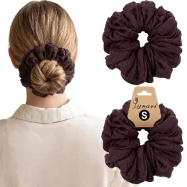 gumka-do-wlosow-frotka-scrunchies-muslin-bawelniany-czekolada-rozmiar-s