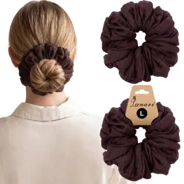 gumka-do-wlosow-frotka-scrunchies-muslin-bawelniany-czekolada-rozmiar-l