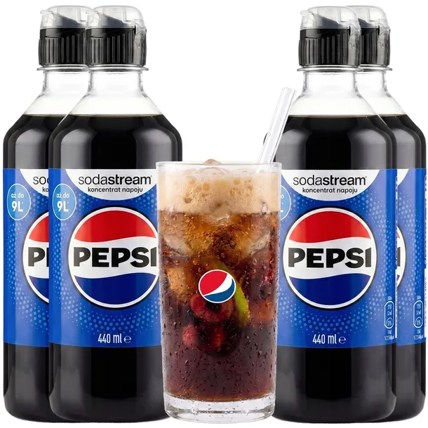 6x SYROP KONCENTRAT PEPSI COLA DO SATURATORA SODASTREAM 9L NAPOJU z 440ml