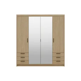 szafa-evora-z-lustrem-or-dab-olejowany-or-4-drzwi-6-szuflad-or-190-cm