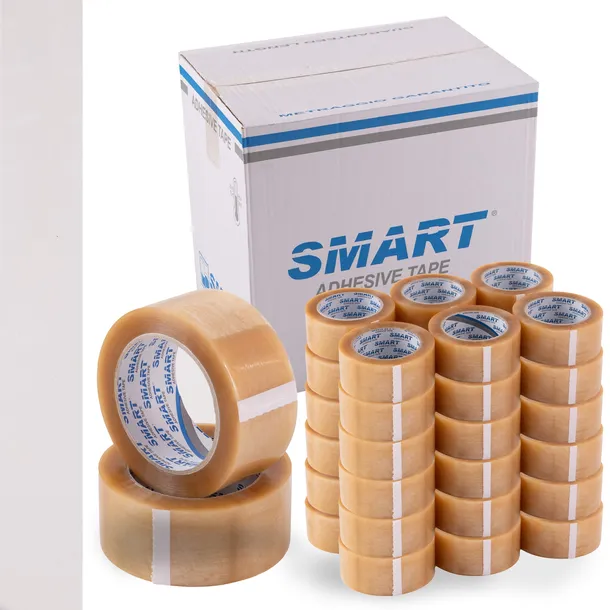 Taśma Pakowa Transparentna SMART Solvent 48mm 132y 120m Karton 36 szt