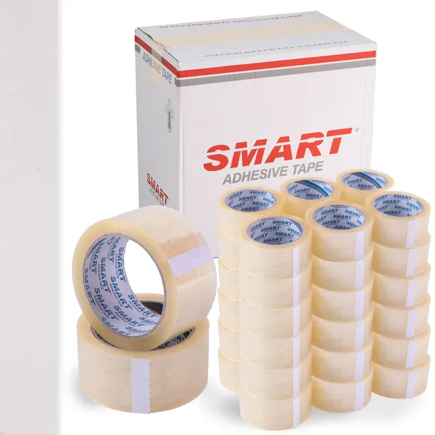 Taśma Pakowa Transparentna SMART 48mm 91,44m Mocna Klejąca Karton 36 szt