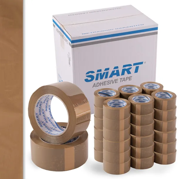 Taśma Pakowa Brązowa SMART Solvent 48mm 132y 120m Brąz Karton 36 szt