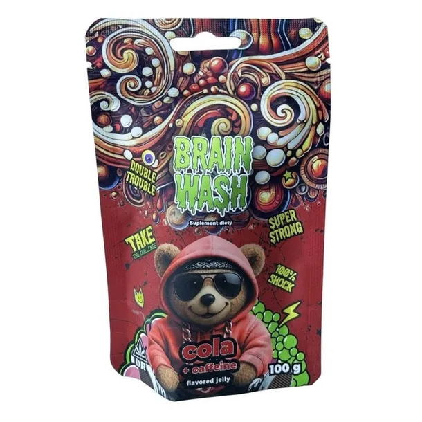 Żelki konopne CBD Brain Wash Cola 100g + kofeina