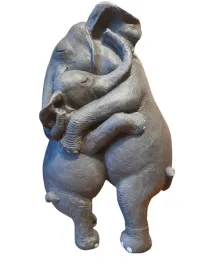 figurka-rzezba-sloniki-szara-dekoracja-kare-36-cm