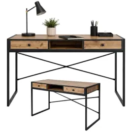nowoczesne-biurko-komputerowe-dab-craft-2-szuflady-czarne-nogi-123-cm