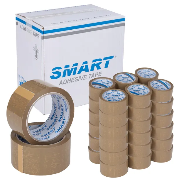 Taśma Pakowa Brązowa SMART Solvent 48mm 66y 60m Mocna Brąz Karton 36 szt