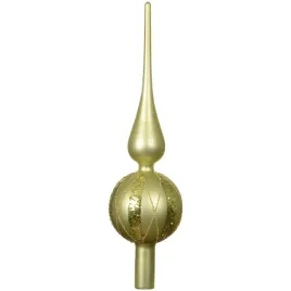 szpic-szklany-zdobiony-8x31cm-pistacjowy-mat-w-zlote-romby