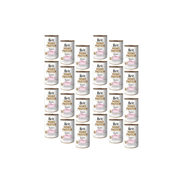 BRIT MONO PROTEIN Mokra Karma Dla Psa Rabbit Królik 24x400g