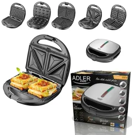 opiekacz-5w1-gofry-grill-ciasteczka-orzeszki-tosty-kanapki-1200w-adler
