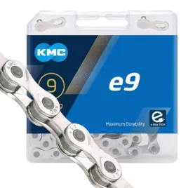 kmc-e9-lancuch-e-bike-9-rzedowy-122-ogniw-srebrny-box-sworzen-66-mm