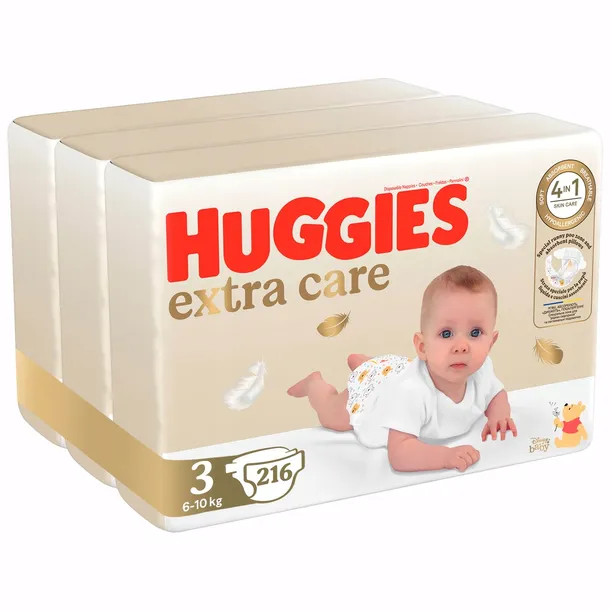 HUGGIES Pieluchy Extra Care 3 (6-10kg) 216 szt