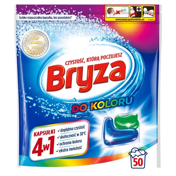 Kapsułki do prania BRYZA Spring Freshness Color 4w1 do koloru 50 szt