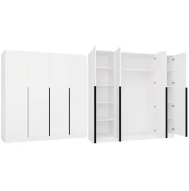 szafa-senso-4d-biel-4-drzwi-200-cm-czarne-uchwyty-do-sypialni-pokoju