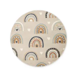 dywan-dzieciecy-okragly-160cm-bezowy-w-kolorowe-tecze-miekki-wlos