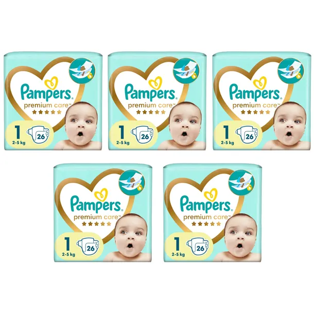 Pieluchy PAMPERS Premium Care Skin Comfort rozmiar 1 (2-5 kg) 26 szt