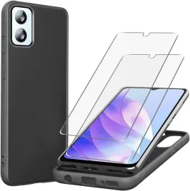 etui-blackview-a52-2-x-szklo-hartowane-miekki-silikon-czarne