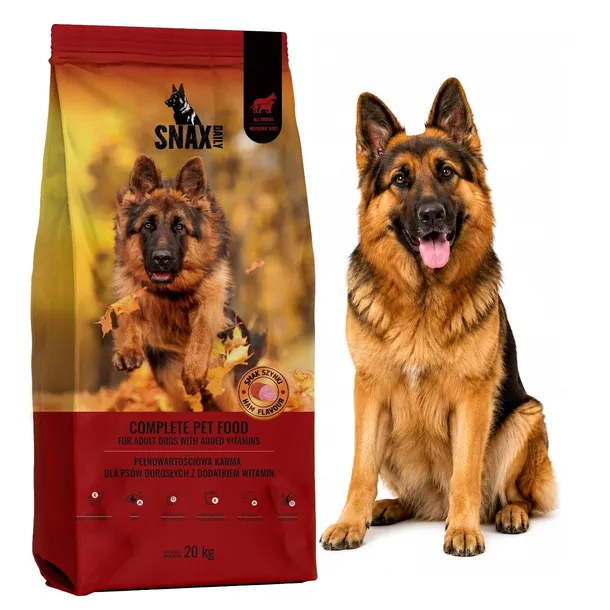 Karma sucha dla psa SNAX DAILY Adult o smaku szynki 20kg