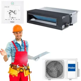 klimatyzator-pompa-powietrza-kanalowy-haier-duct-3-5kw-sterowanie