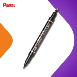 marker-permanentny-dwustronny-okragla-koncowka-pentel-n75w-czarny