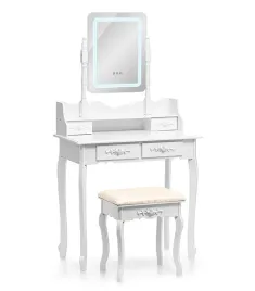 toaletka-kosmetyczna-z-lustrem-led-taboret-stolek-szuflady-biala-stylowa
