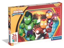 puzzle-24-el-maxi-iron-man-and-his-awesome-friends-24829-clementoni